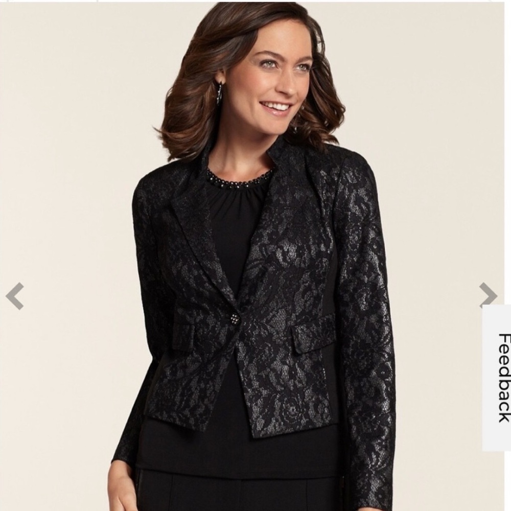 Chico's Lace Jacket Blazer size 2 / large